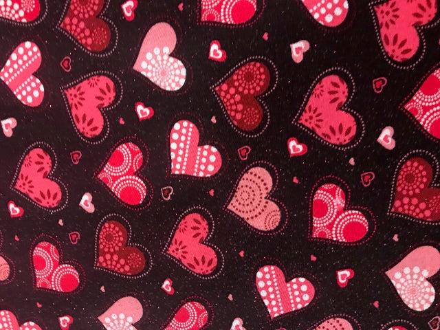 Hearts of Glitter Dog Bandana