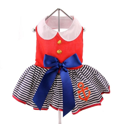 Sailor Girl Dress w/Leash and D Ring
