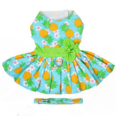 Pineapple Luau Dress w/ Leash & D-Ring