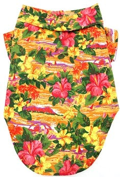 Hawaiian Camp Shirt – Sunset Hibiscus