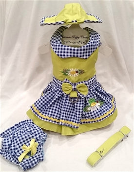 Garden Daisy Dog Dress, 4 Piece Set