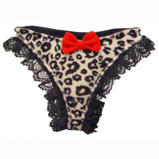 Leopard Print Dog Panty Squeaker Toy