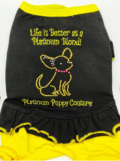 Life Is Better As Platinum Blond Dog Dress